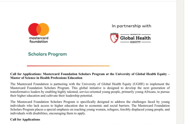 Apply Now for the Jim Leech Mastercard Foundation Fellowship on Entrepreneurship 2026 (fully funded)