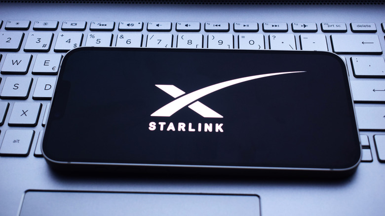 Starlink logo appears on phone