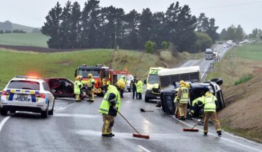 Four people taken to hospital after head-on crashes, one involving a caravan