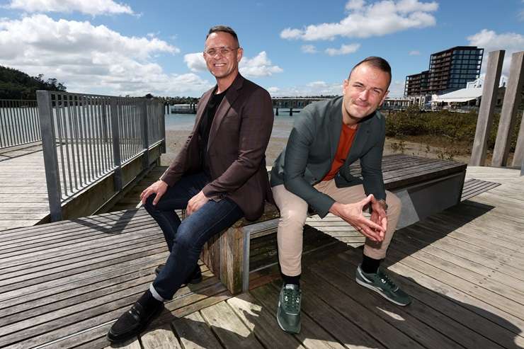 Harcourts business owners Todd Murray, left, and Diego Traglia. 