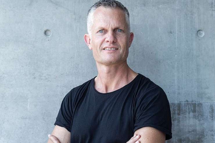 Builders at work on one of the architectural wonders in Waiheke Island's hidden neighbourhoods. Photo / Herbst Architects