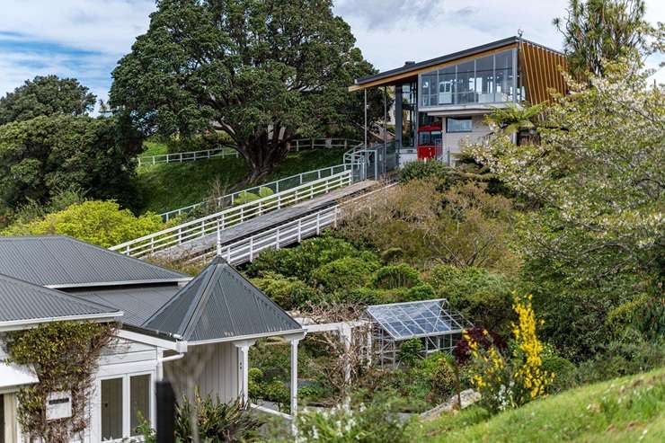 The turret house at 3 Rawhiti Terrace, in Kelburn, Wellington, has a price tag of $2m-plus. Photo / Supplied
