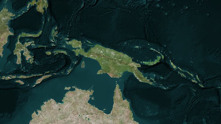 satellite image of island