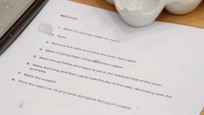 A screenshot of the blurry instructions.