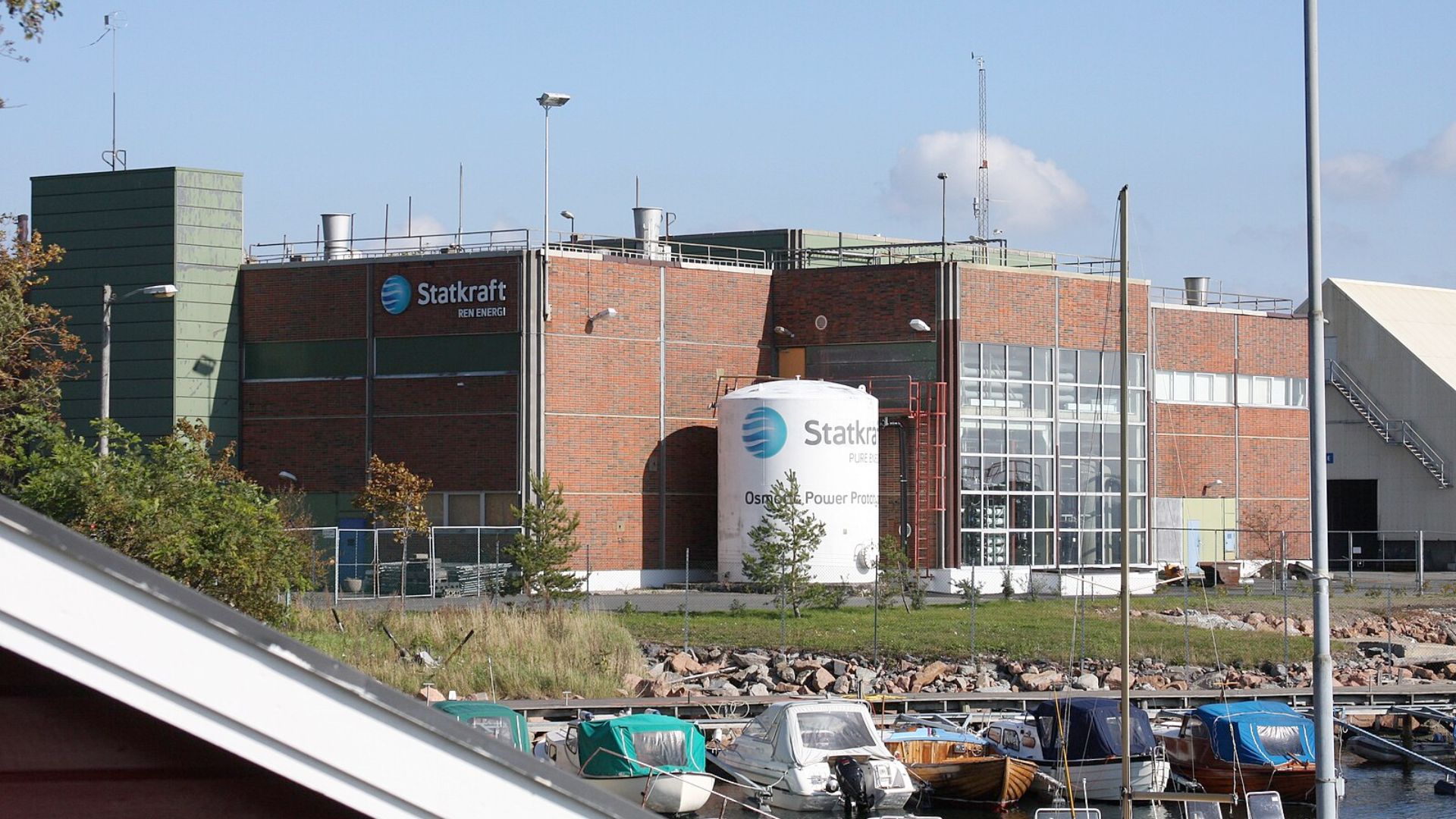 A building of Statkraft's osmotic power plant prototype. 