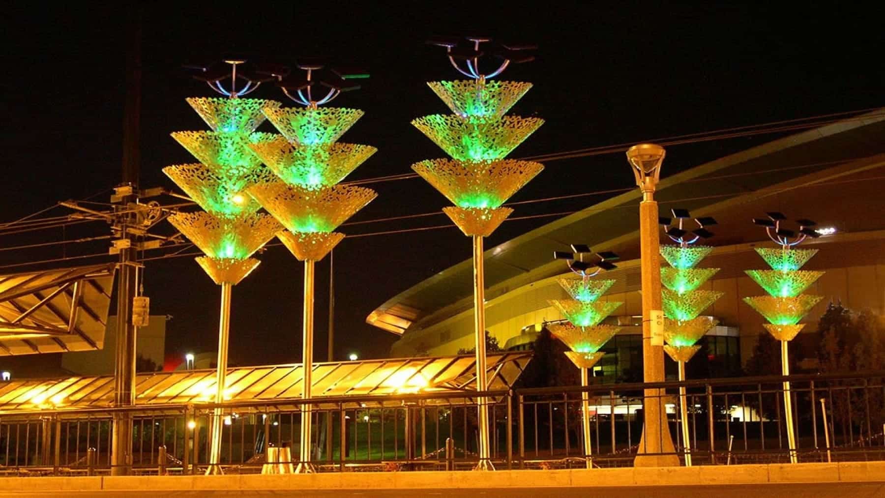 Glowing Silicon Forest in American city