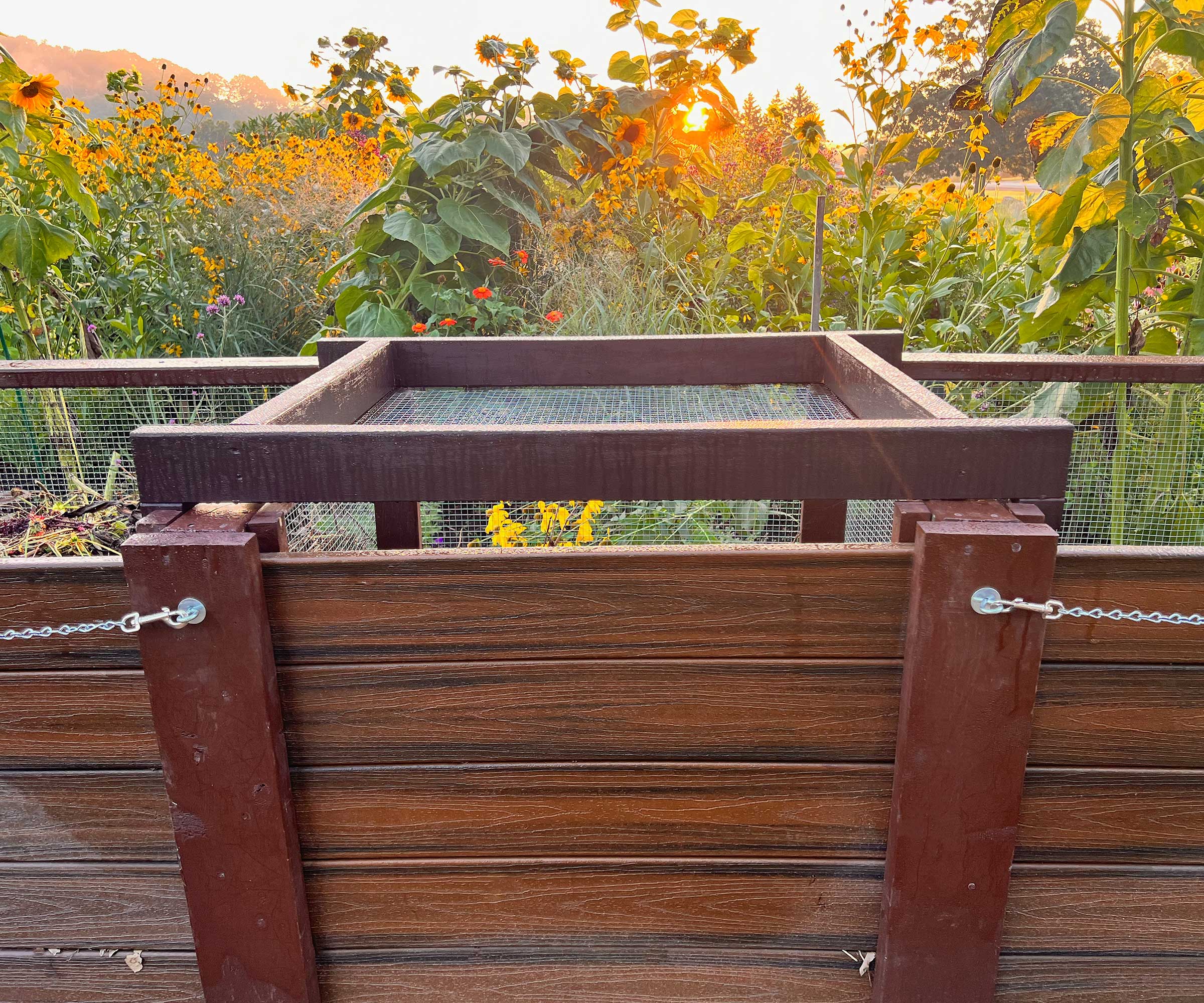 wooden compost bins