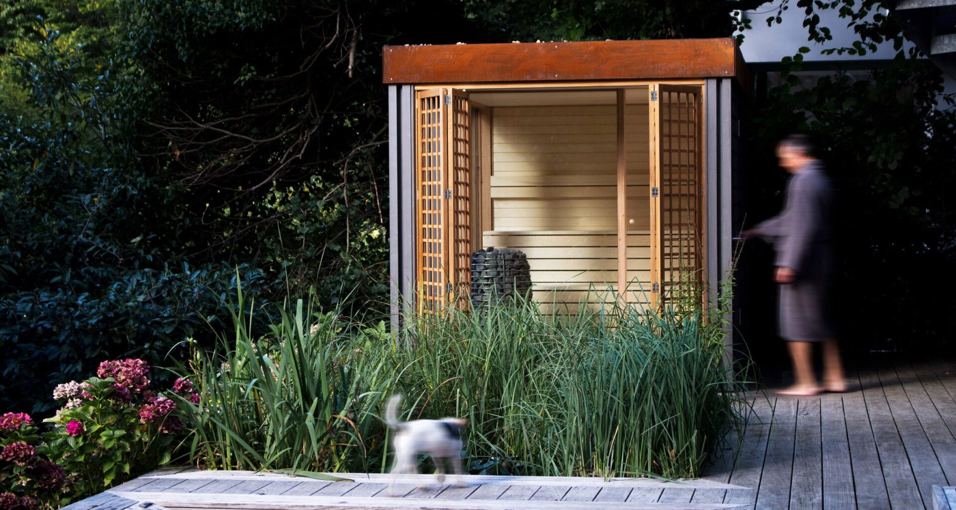 Sauna in garden