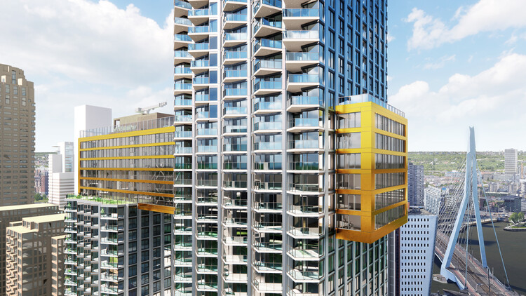 MVRDV Advances Urban Densification with The Sax Residential Towers in Rotterdam - Image 1 of 23