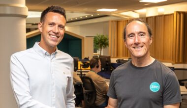 Paul North and Richard Tang Zen pictured at the Zen Internet company headquarters.