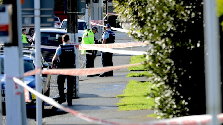Police at the scene on September 6, 2024. Photo: RNZ / Marika Khabazi