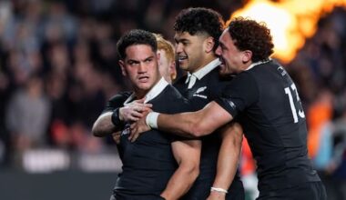 Quinn Tupaea gets the thumbs up for All Blacks against Ireland