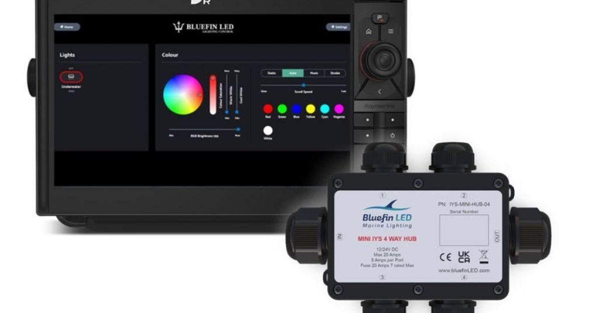 BluefinLED Mini IYS Integrates with Raymarine