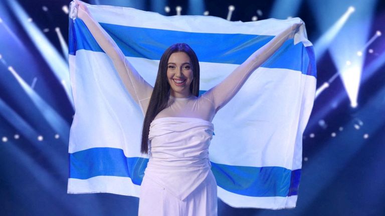 Israel's representative, Yuval Raphael, before Eurovision 2025 earlier this year. Pic: Reuters