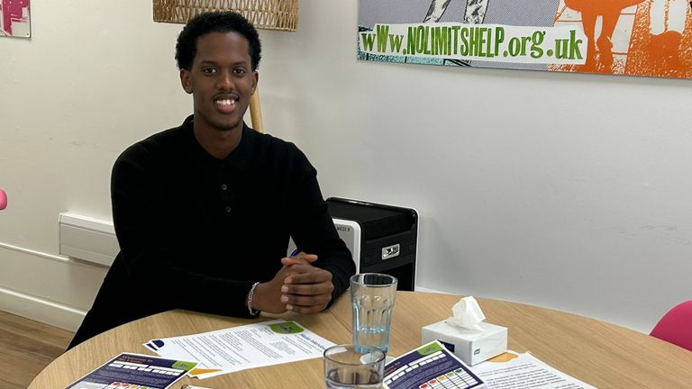 Abdirizak is doing better after support from the No Limits charity