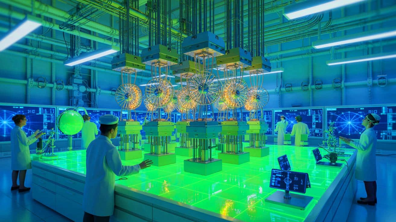 Illustration of MIT Physicists Advancing Atomic Clock Precision Through Global Phase Spectroscopy.