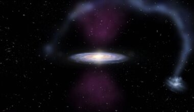 Milky Way galaxy exploding, cosmic universe loop