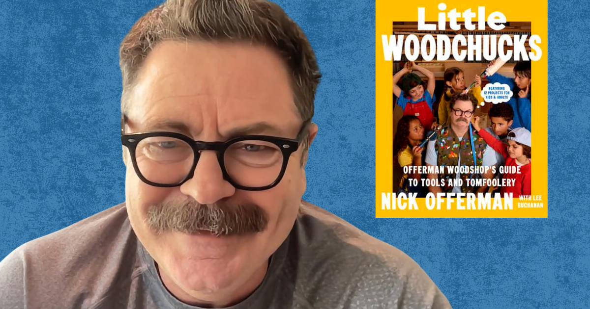 Nick Offerman promotes craftsmanship for kids in new woodworking book