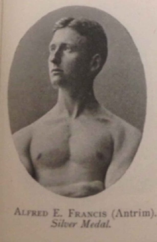 Alfred E. Francis, Antrim silver medal winner of Sandow's 1901 bodybuilding show