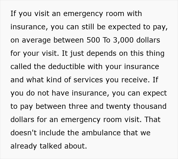 Costs to pay for ambulance rides and emergency visits in America with and without insurance can be extremely high. Costs to pay for ambulance rides and emergency visits in America with and without insurance can be extremely high.