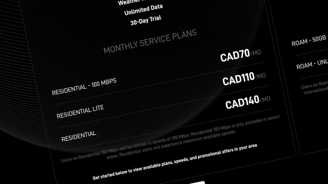 SpaceX Brings Its Cheapest 100Mbps Starlink Plan to Canada, Australia