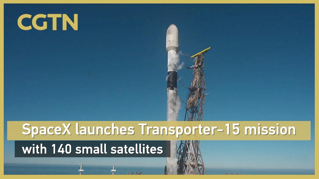 SpaceX launches Transporter-15 mission with 140 small satellites - news.cgtn.com
