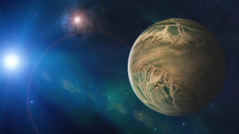 Rendering of an exoplanet