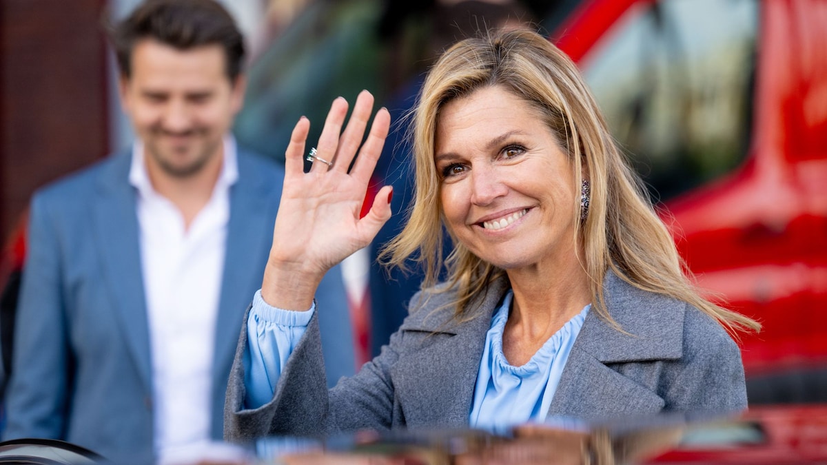 Queen Máxima of the Netherlands stuns in a chic grey suit while championing mental health