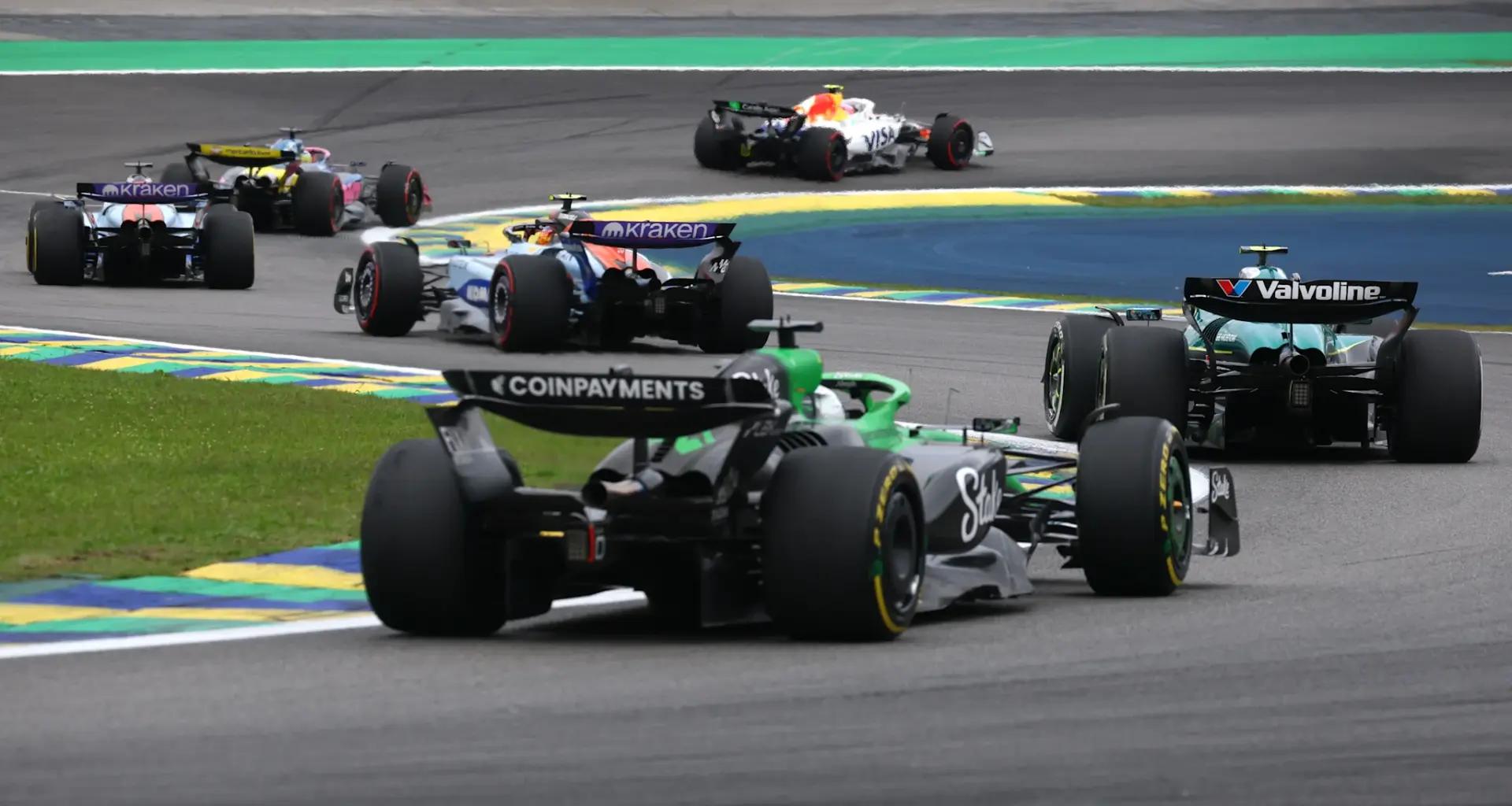 SAO PAULO, BRAZIL - NOVEMBER 08: Pierre Gasly of France driving the (10) Alpine F1 A525 Renault