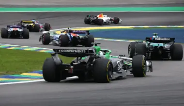 SAO PAULO, BRAZIL - NOVEMBER 08: Pierre Gasly of France driving the (10) Alpine F1 A525 Renault