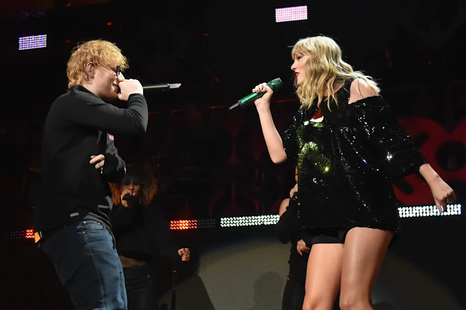 Sheeran his album “Play” on Sept. 12, with Swift released “The Life of a Showgirl” on Oct. 3. Getty Images