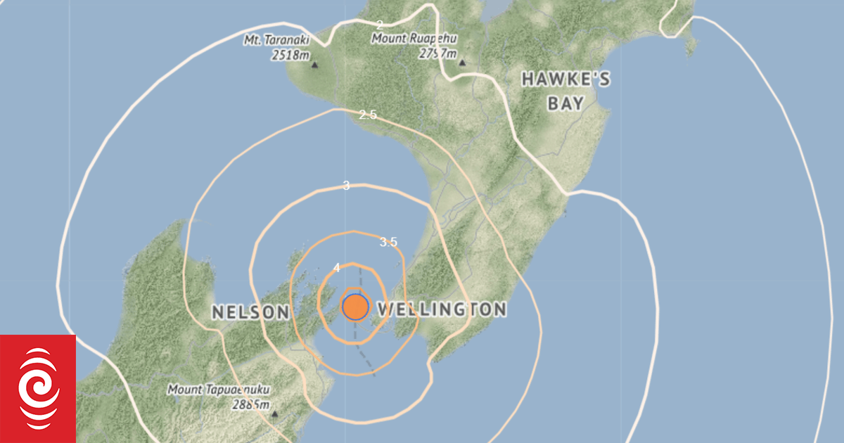 Earthquake in Cook Strait shakes Wellington