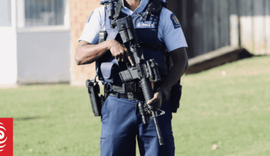 Armed police respond after person falls from Wellington balcony, gunshots reported