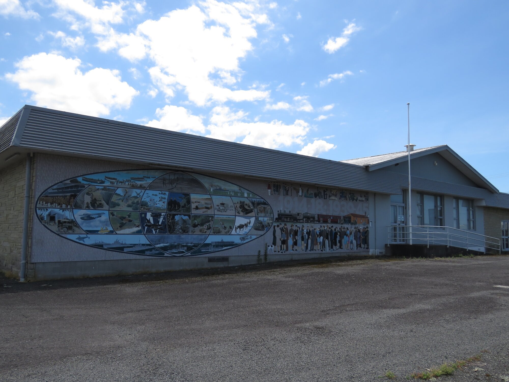  The location of mural ‘Those Who served’ –  on the former RSA building’s exterior – is up in the air. Photo / Merle Cave