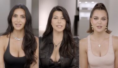 Kim, Kourtney, and Khloe Kardashian in their confessionals for season 7 of The Kardashians
