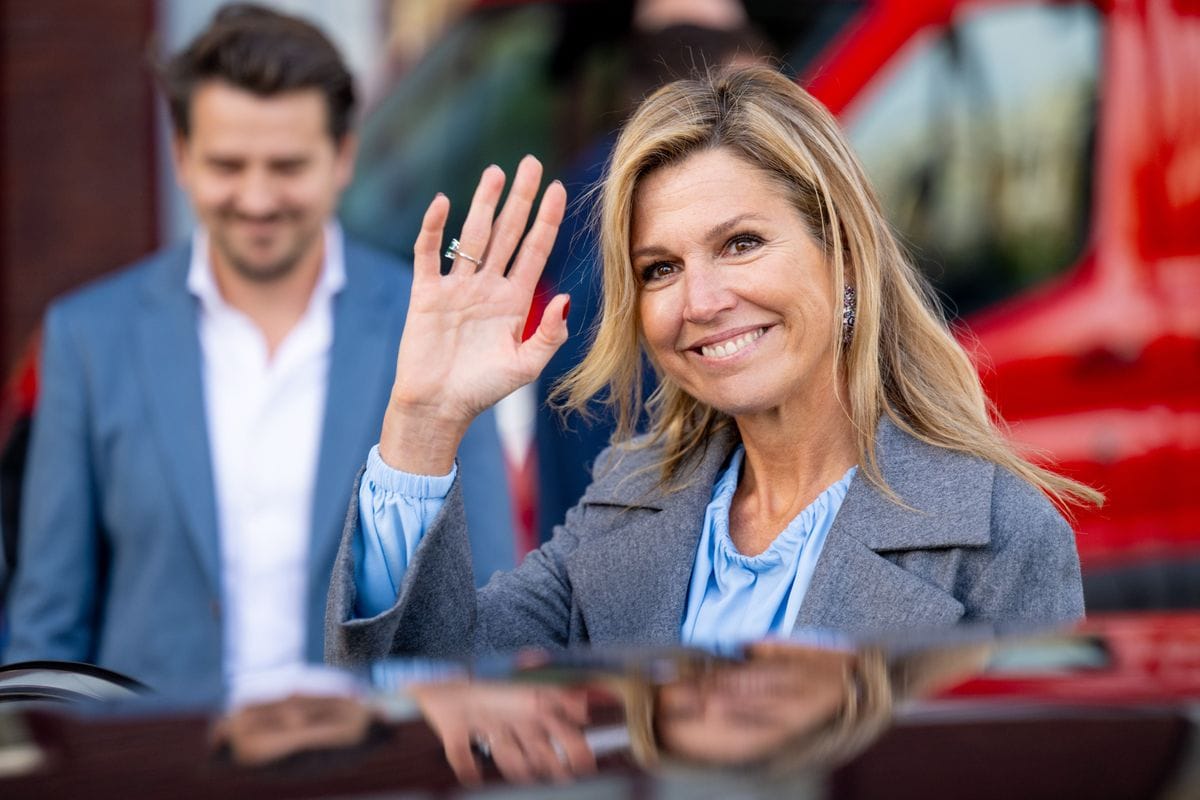 Queen Máxima of the Netherlands stuns in a chic grey suit while championing mental health