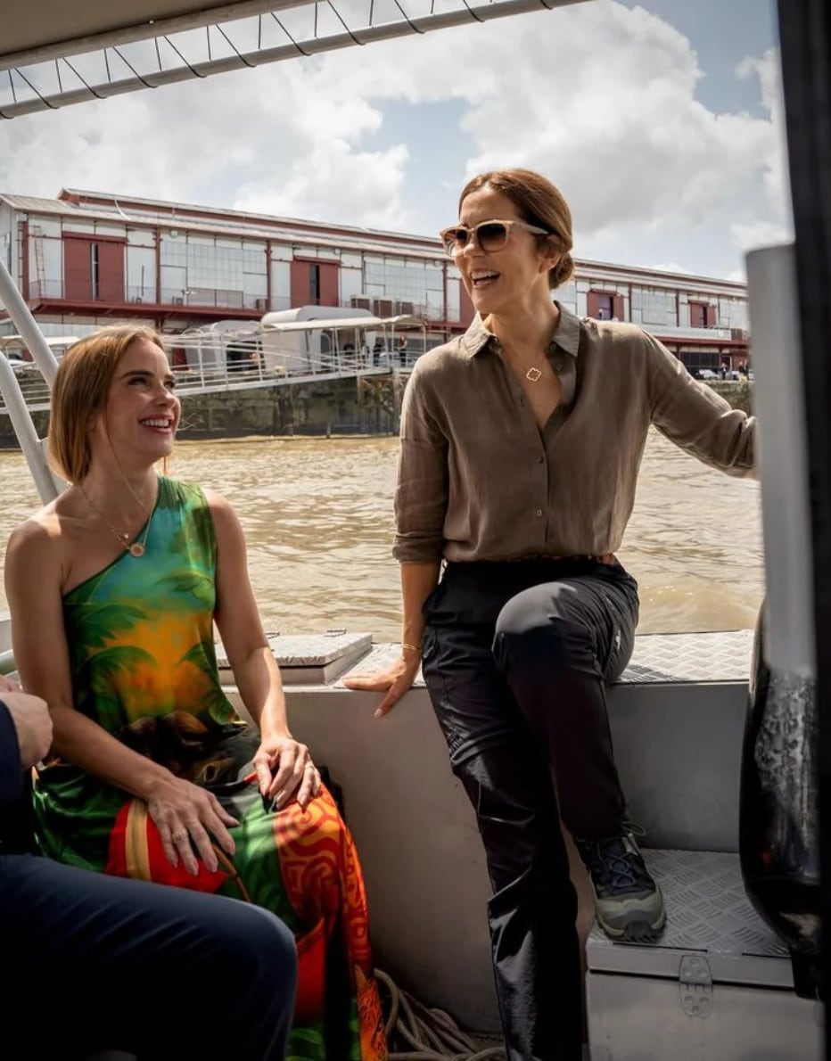 Far from Copenhagen and even farther from the Madrid courthouse, Queen Mary spent her first day smiling, relaxed, and dressed in a look we rarely see on her