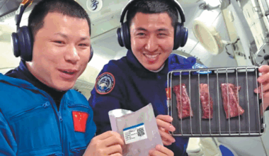 Astronauts savor grilled chicken and beef in space