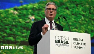 Starmer warns 'consensus is gone' on fighting climate change as leaders gather at COP30