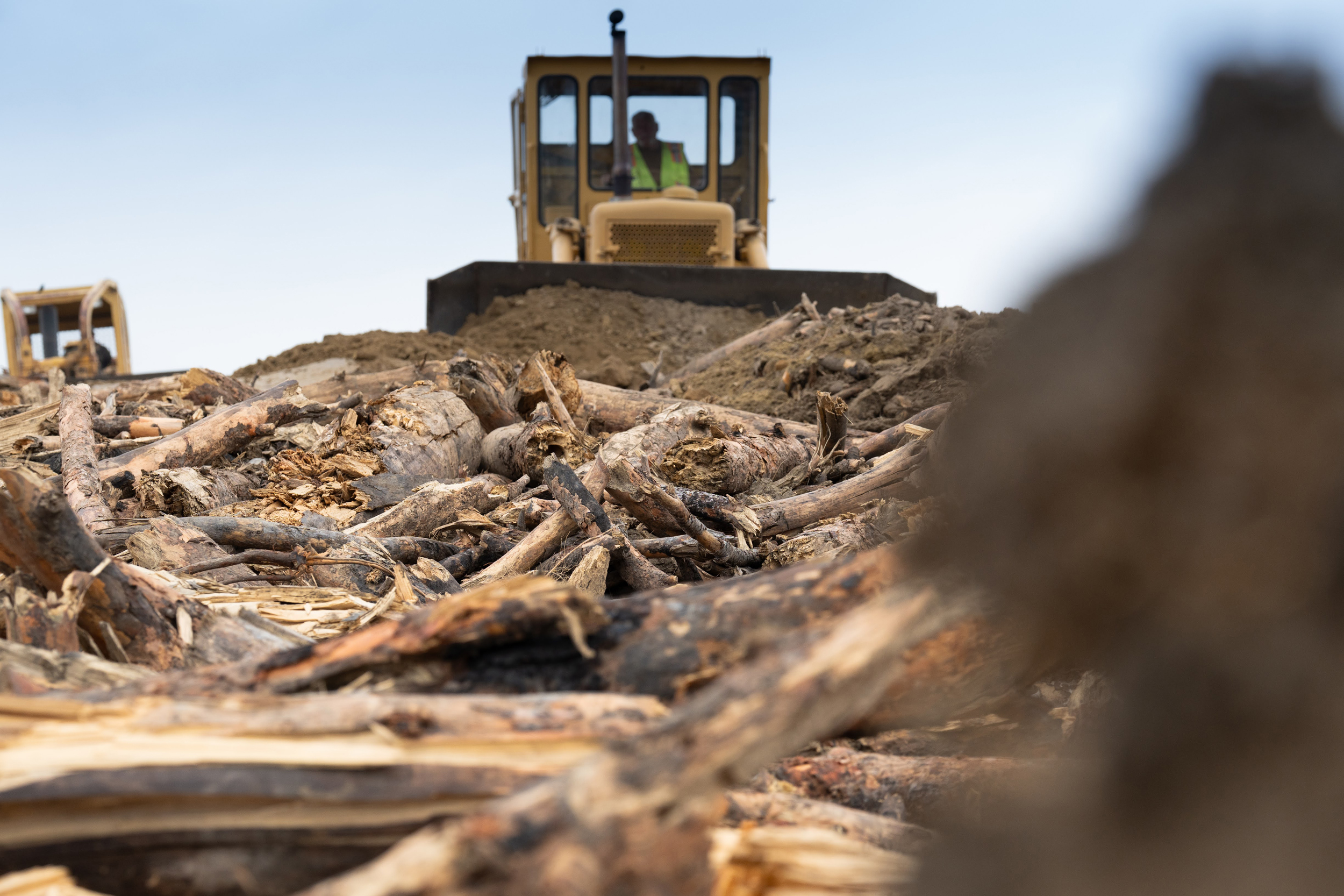 Once filled, the biomass burial chamber on Gentry’s ranch was covered with layers of soil, gravel, and a polypropylene cap. Credit: Mast Reforestation