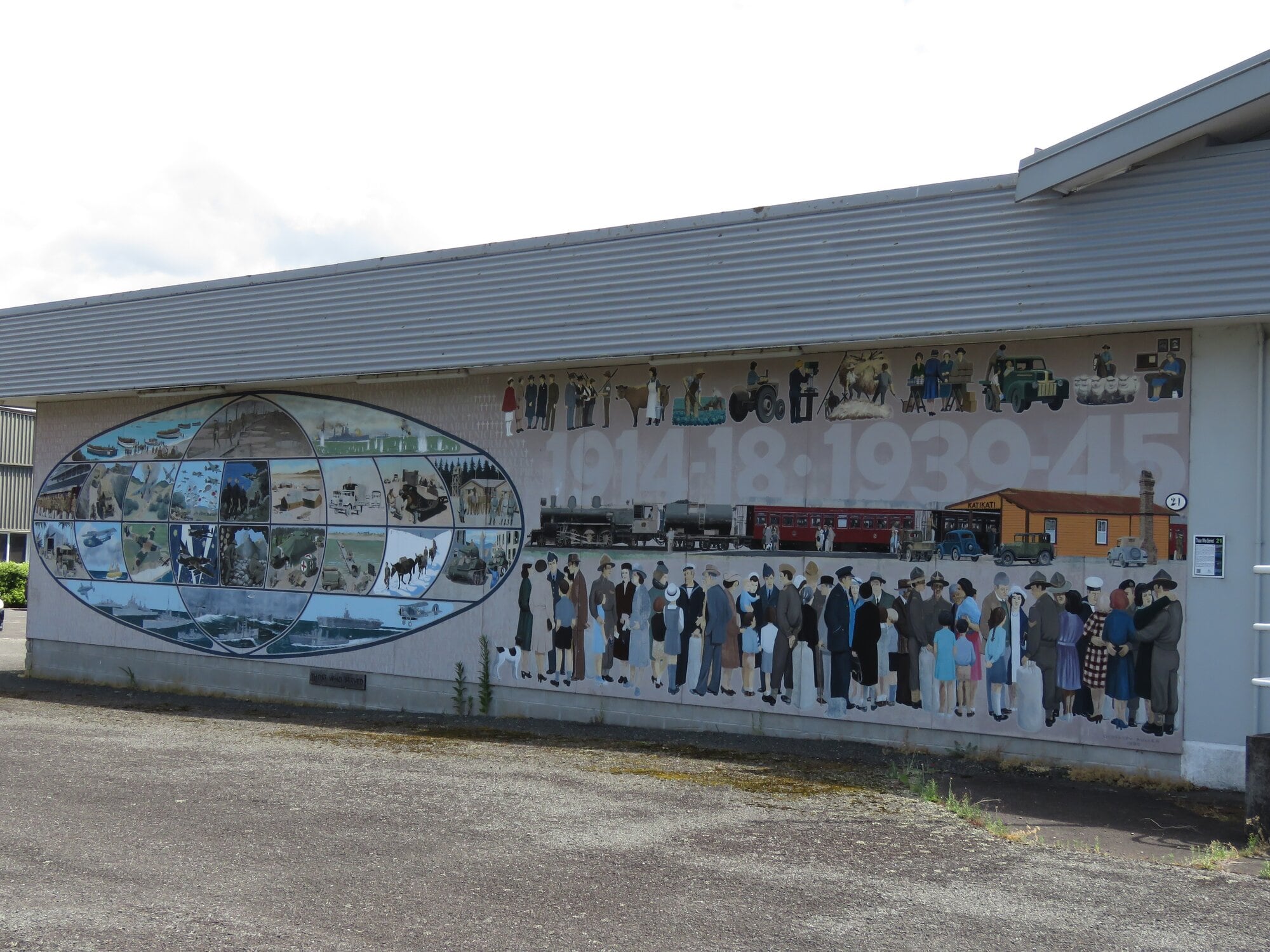  The location of mural ‘Those Who served’ –  on the former RSA building’s exterior – is up in the air. Photo / Merle Cave