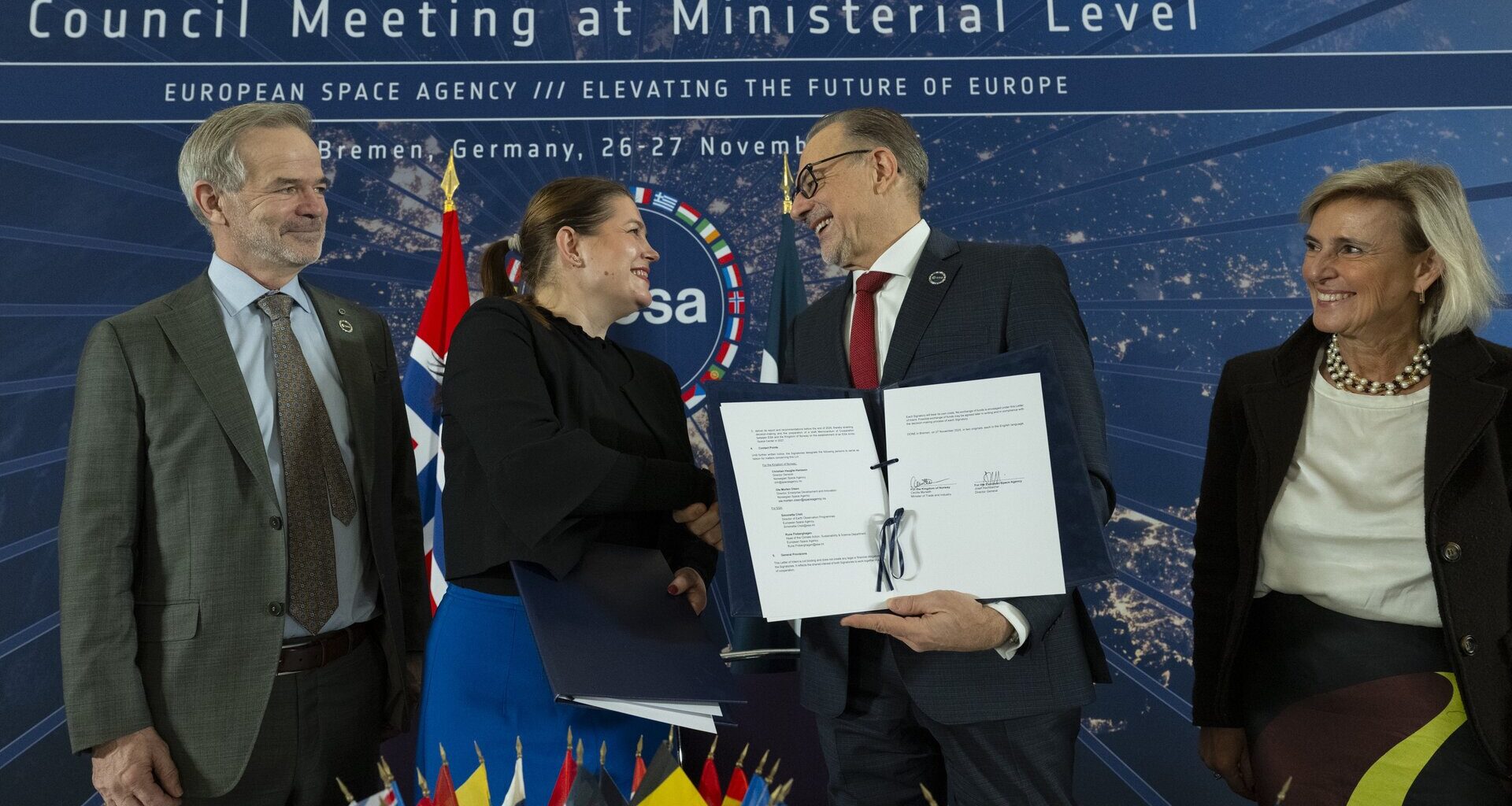 The European Space Agency has signed a letter of intent with Norway to advance the prospect of a new ESA Arctic Space Centre to be hosted in Tromsø.