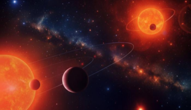 An artist's impression of the TOI-2267 system. Credit: Mario Sucerquia(University of Grenoble Alpes).