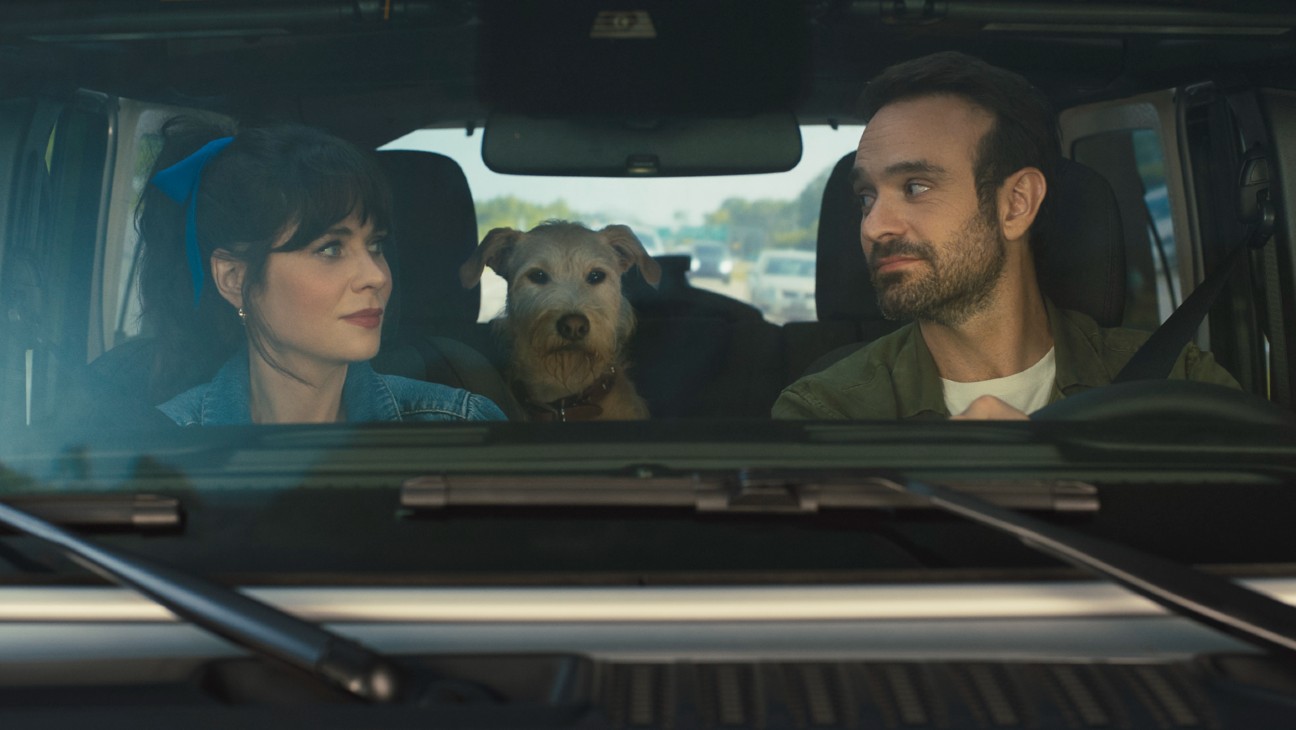 Zooey Deschanel and Charlie Cox in 'Merv'