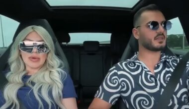 Tigerlily and Adnan in the car after he arrived in the United States