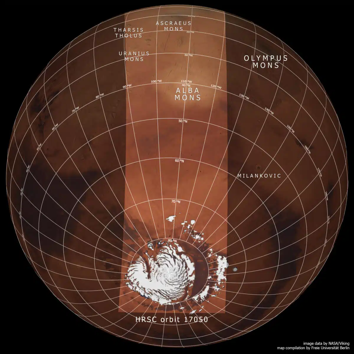 This Nasa Viking Map Highlights The Central Area For The Accompanying Image Release.