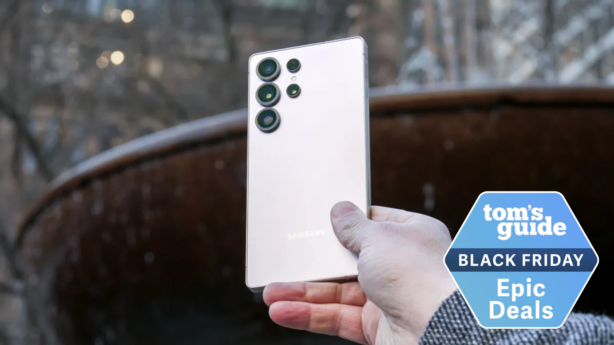 Samsung Galaxy S25 Ultra with a TG Black Friday Epic Deals