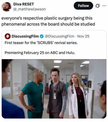 everyone's respective plastic surgery being this phenomenal across the board should be studied 