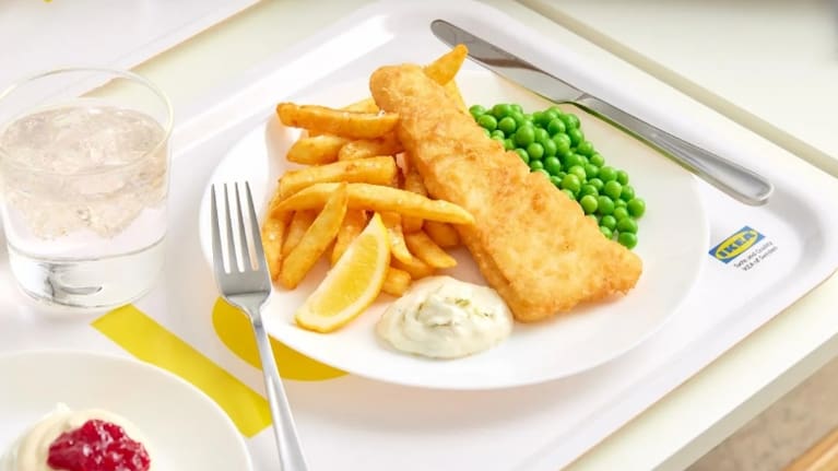 At the Auckland store's food court, fish and chips served with peas would be $14.