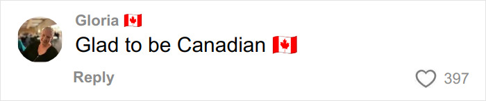 Comment by Gloria with Canadian flag emojis expressing pride in being Canadian, related to pay for ambulance rides topic. Comment by Gloria with Canadian flag emojis expressing pride in being Canadian, related to pay for ambulance rides topic.